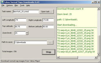 Yahoo Normal Maps Downloader screenshot