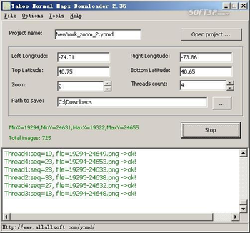 Yahoo Normal Maps Downloader screenshot 2