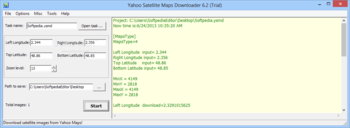 Yahoo Satellite Maps Downloader screenshot