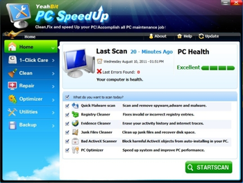 Yeahbit PC SpeedUp screenshot