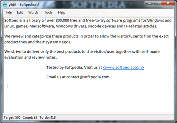 yEdit Portable screenshot