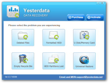 Yesterdata Data Recovery screenshot