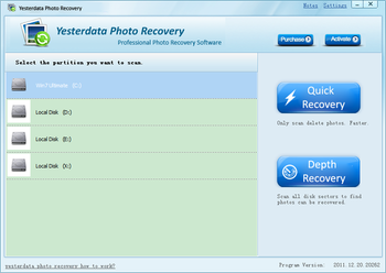 Yesterdata Photo Recovery screenshot