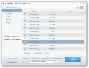 Yesterdata Photo Recovery screenshot 2