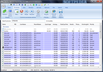 Yet Another Process Monitor screenshot