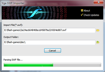 Yga SWF Importer screenshot