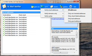 YL Mail Verifier screenshot 2