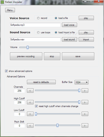 YoGen Vocoder screenshot