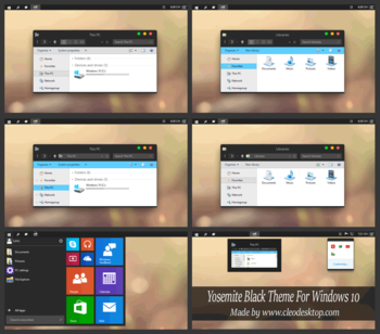 Yosemite Black Theme For Windows 10 Technical Preview screenshot 3