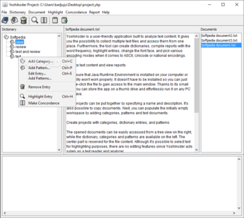 Yoshikoder screenshot