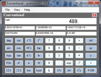 yoshinoCALC screenshot