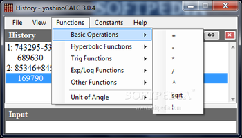 yoshinoCALC screenshot 3