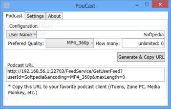 YouCast screenshot