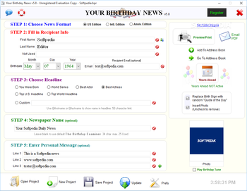 Your Birthday News screenshot