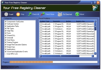 Your Free Registry Cleaner screenshot