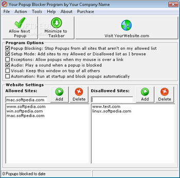 Your Popup Blocker Program screenshot