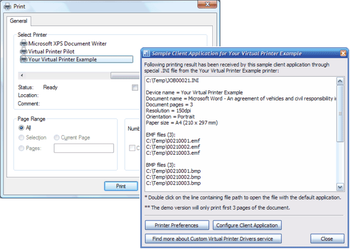 Your Virtual Printer Example screenshot 2