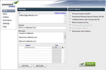 YouSendIt Express for U3 screenshot 2