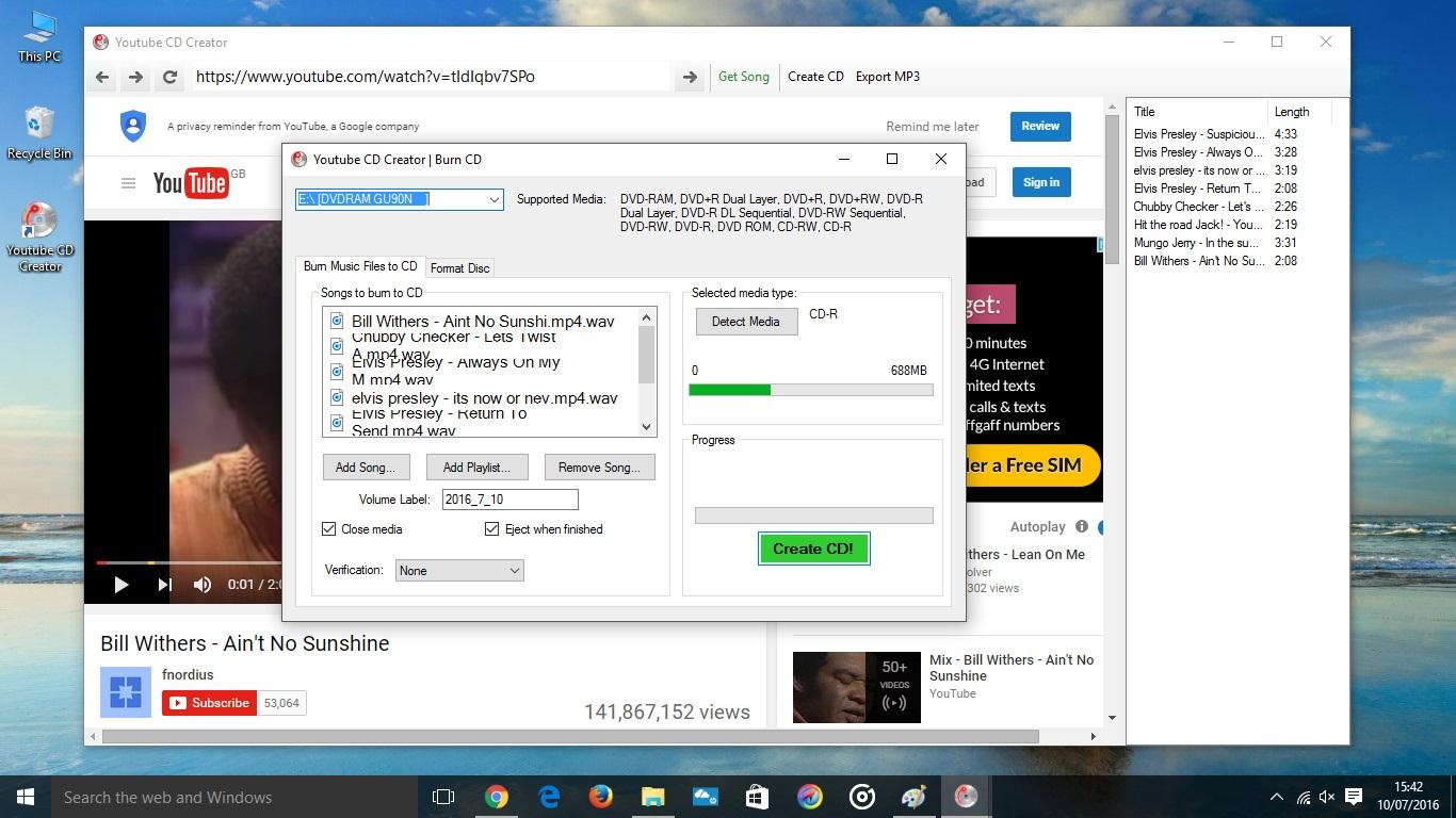 Youtube CD Creator - Download Free with Screenshots and Review