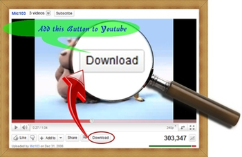 Youtube Download Button screenshot