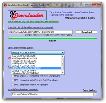 YouTube Downloader Portable screenshot 2