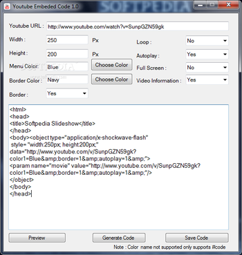 Youtube Embeded Code screenshot 2