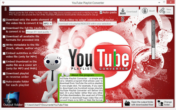 YouTube Playlist Converter screenshot