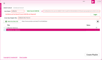 YouTube Playlist Creator+ screenshot