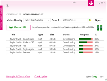 YouTube Playlist Downloader Pro screenshot