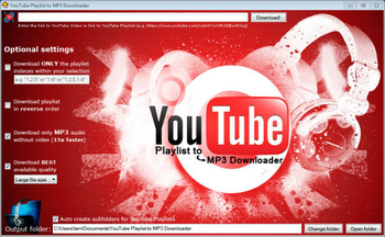 YouTube Playlist to MP3 Downloader screenshot