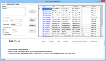 YouTube Scraper screenshot