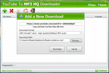 YouTube to MP3 HQ Downloader screenshot 2