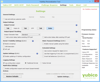 YubiKey Personalization Tool screenshot 10