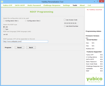 YubiKey Personalization Tool screenshot 8