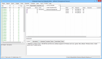 yWriter Portable screenshot 9