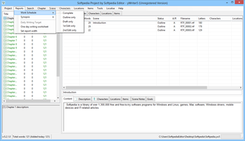 yWriter screenshot 3