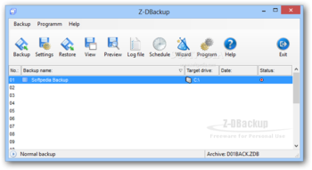 Z-DBackup screenshot