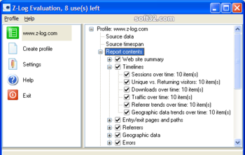Z-Log Webserver Log Analyzer screenshot 3