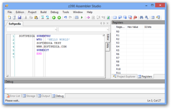 z390 Assembler Studio screenshot