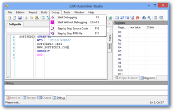 z390 Assembler Studio screenshot 3
