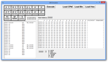 Z80 Emulator screenshot