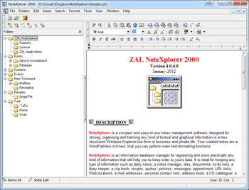 ZAL NoteXplorer screenshot