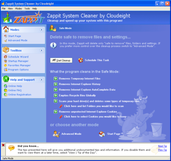 Zappit System Cleaner screenshot 2