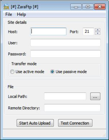 ZaraFTP screenshot
