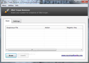 ZBot Trojan Remover screenshot