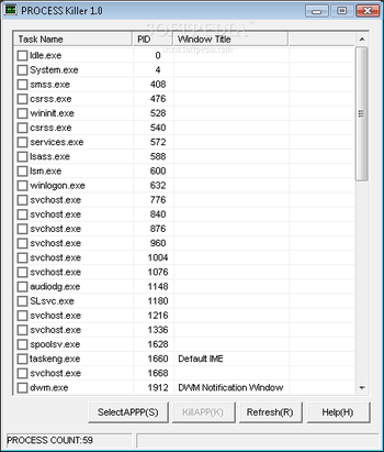 Zbusoft Process Killer screenshot