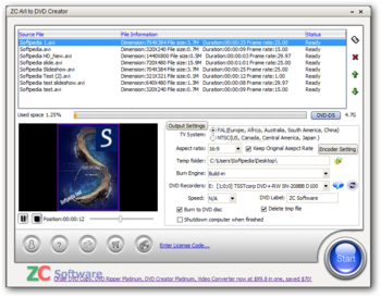ZC AVI to DVD Creator screenshot