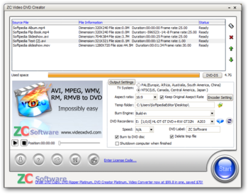 ZC Video DVD Creator screenshot