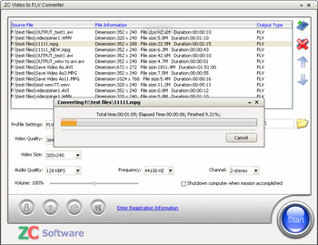 ZC Video to FLV Converter screenshot 4