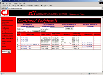 zCI Computer Inventory System screenshot